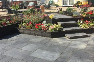 Slate patio in Suffolk