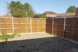 Residential wooden fencing